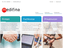 Tablet Screenshot of medifina.com